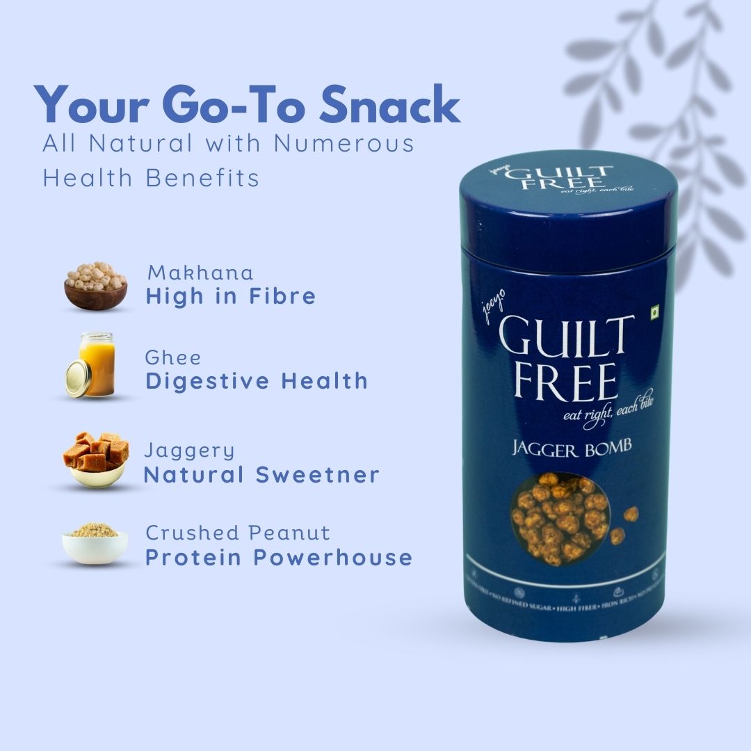 Guiltfreee Jagger Bomb A Traditional Indian Treat with Puffed Lotus Seeds and Jaggery, Perfect for Gifting and Celebrations