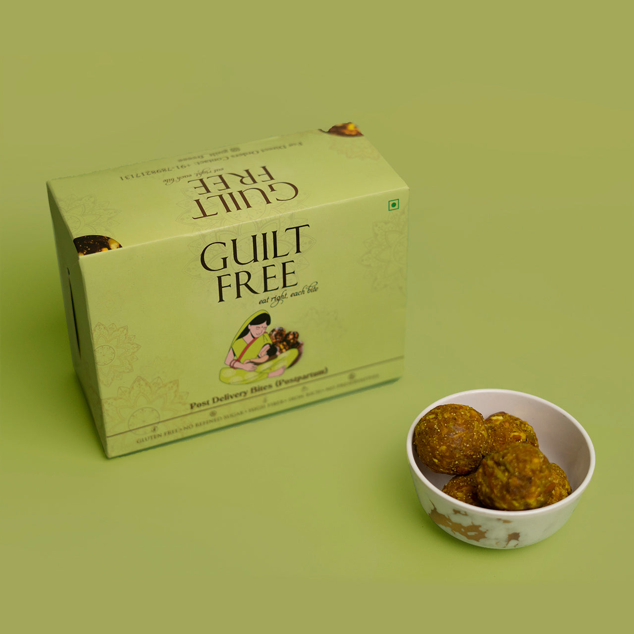 Post Delivery Bites by Guiltfreee - Convenient, Healthy Snack for Busy New Moms to Support Postpartum Recovery