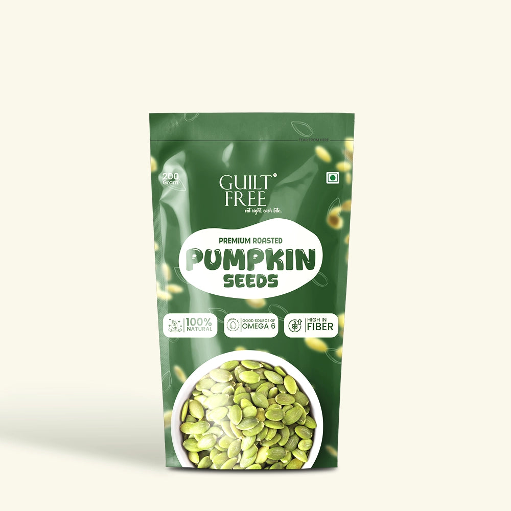 Guilt Free roasted pumpkin seeds 150g – rich in zinc, magnesium and plant protein